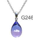 青紫薄パープル色のグラデーションが美しい ガラスの遺骨ペンダント