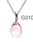 薄ピンククリア色のグラデーションが美しい ガラスの遺骨ペンダント